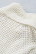 Buttoned Wrap Turtleneck Sweater